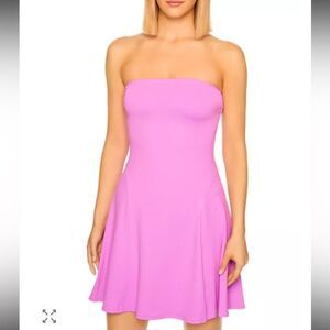 NWTs SUSANA MONACO Mini A Line Strapless Dress in Bubblegum Size Small